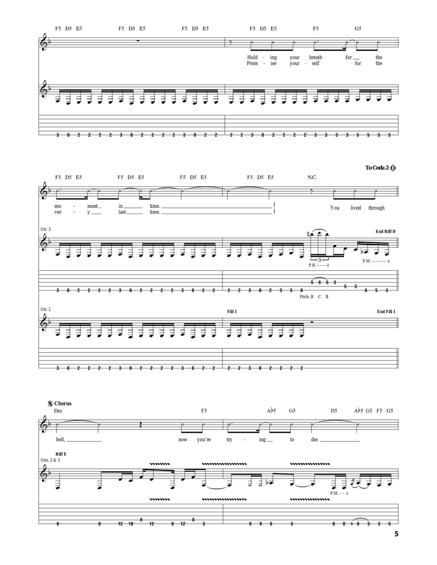 Ghost Walking Ghost Walking Acoustic Guitar scores gallery preview page 5