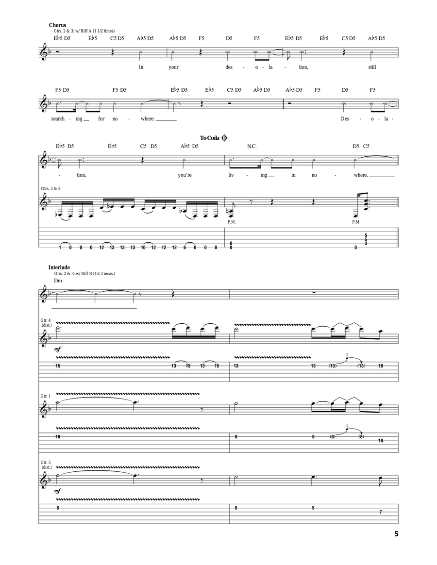 Desolation Desolation Acoustic Guitar scores gallery preview page 5