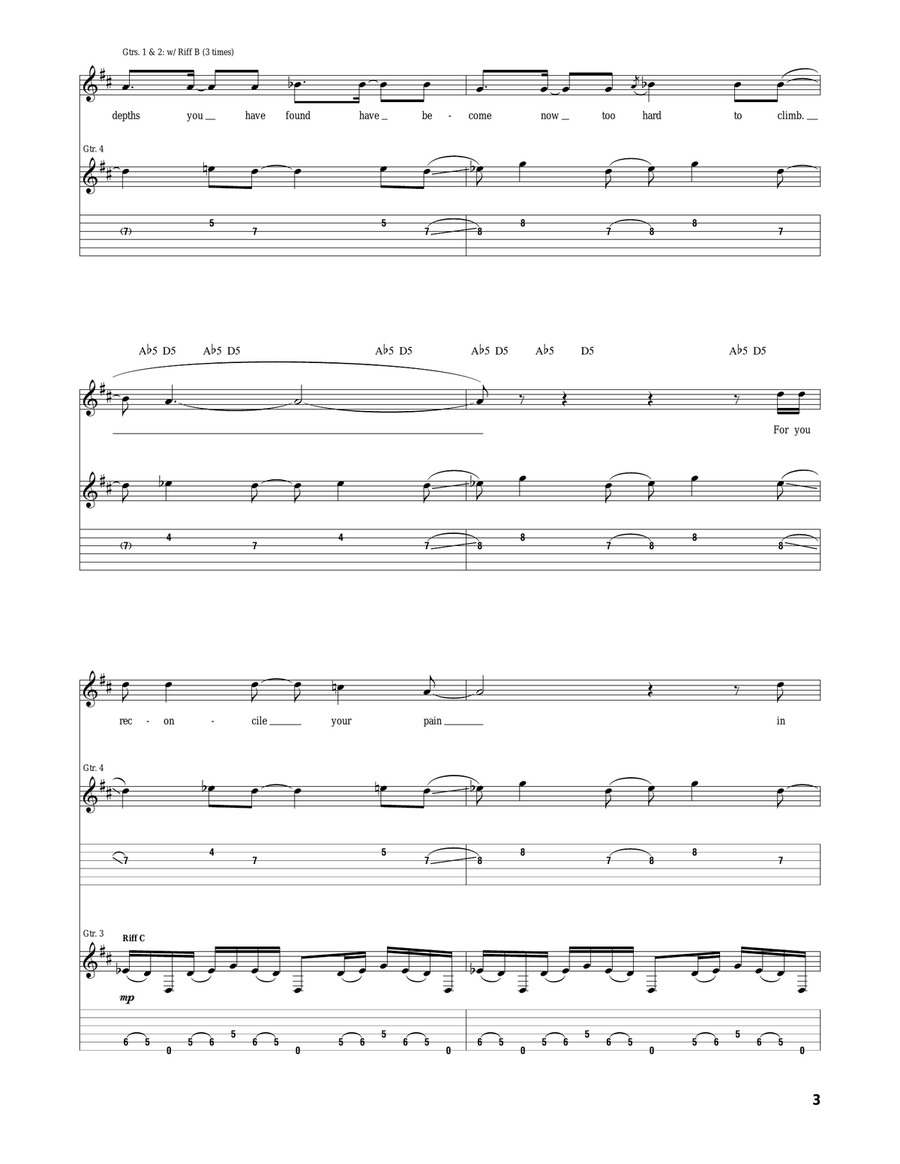 Insurrection Insurrection Acoustic Guitar scores gallery preview page 3