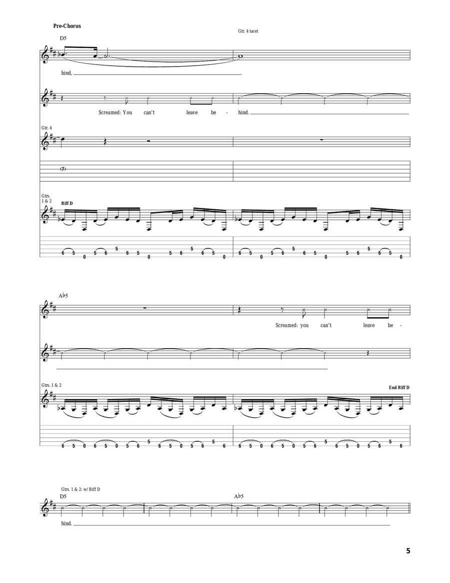 Insurrection Insurrection Acoustic Guitar scores gallery preview page 5