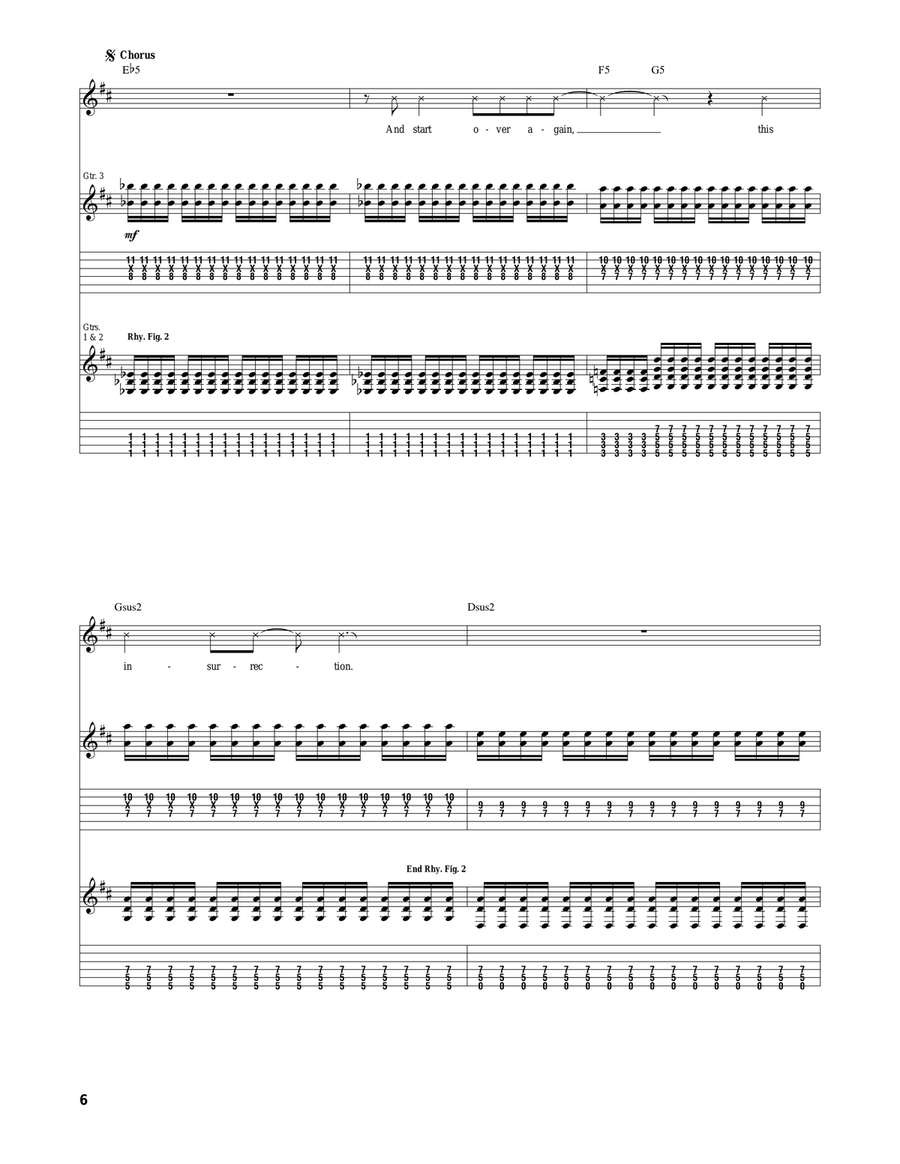 Insurrection Insurrection Acoustic Guitar scores gallery preview page 6