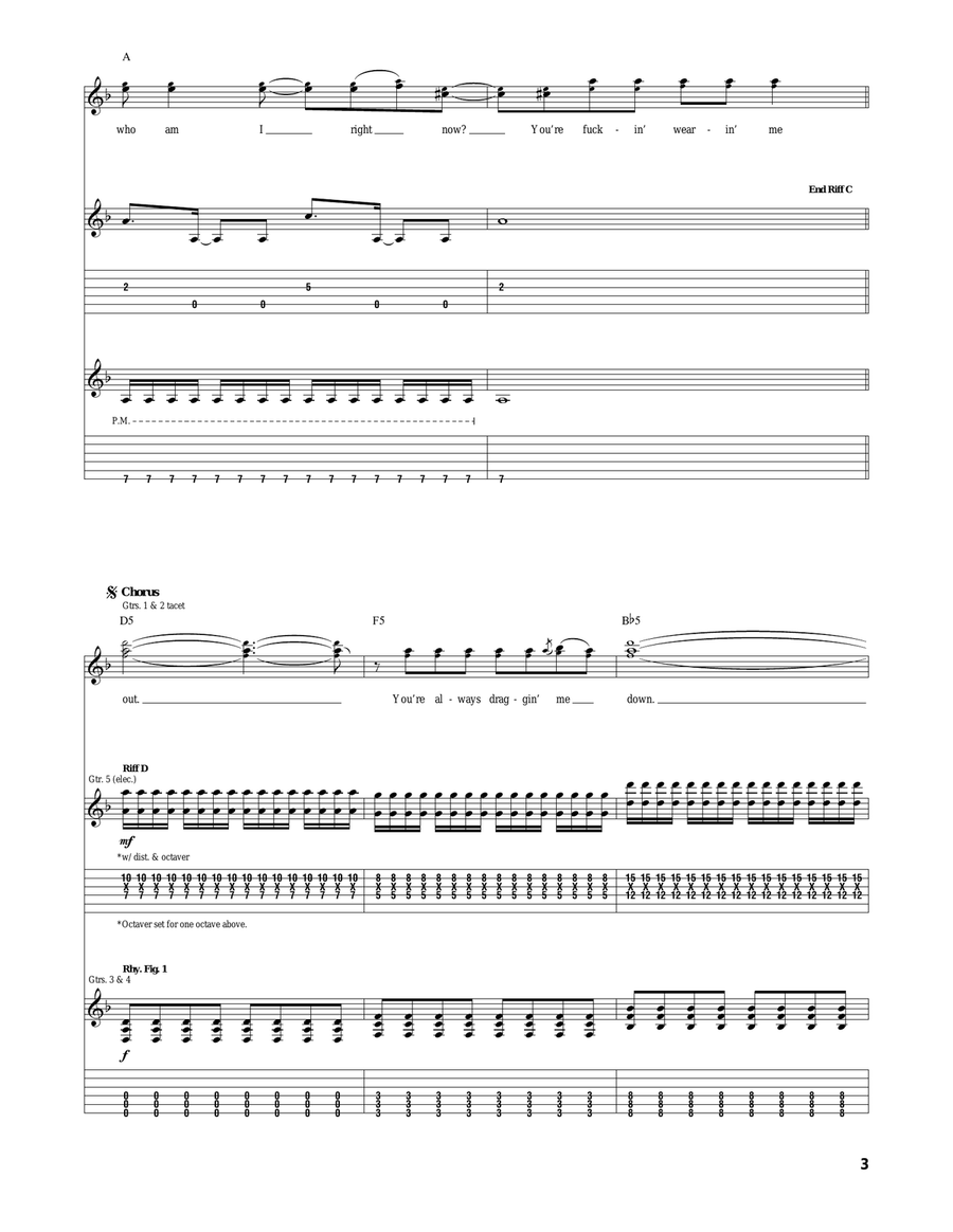 My Name (Wearing Me Out) Acoustic Guitar scores gallery preview page 3