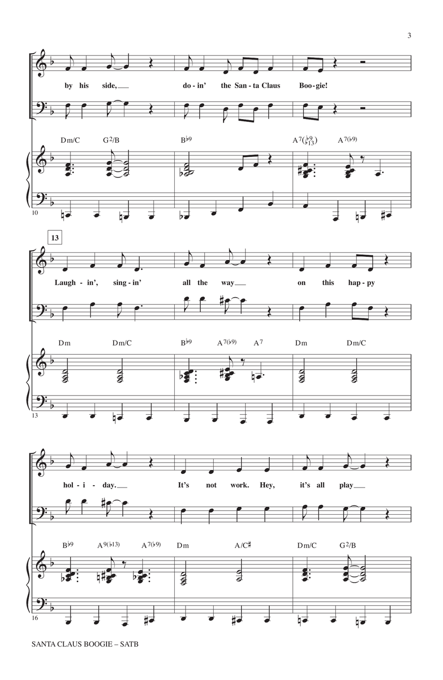 Santa Claus Boogie Santa Claus Boogie 4-Part scores gallery preview page 2