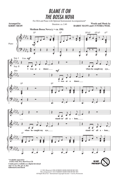 Blame It On The Bossa Nova