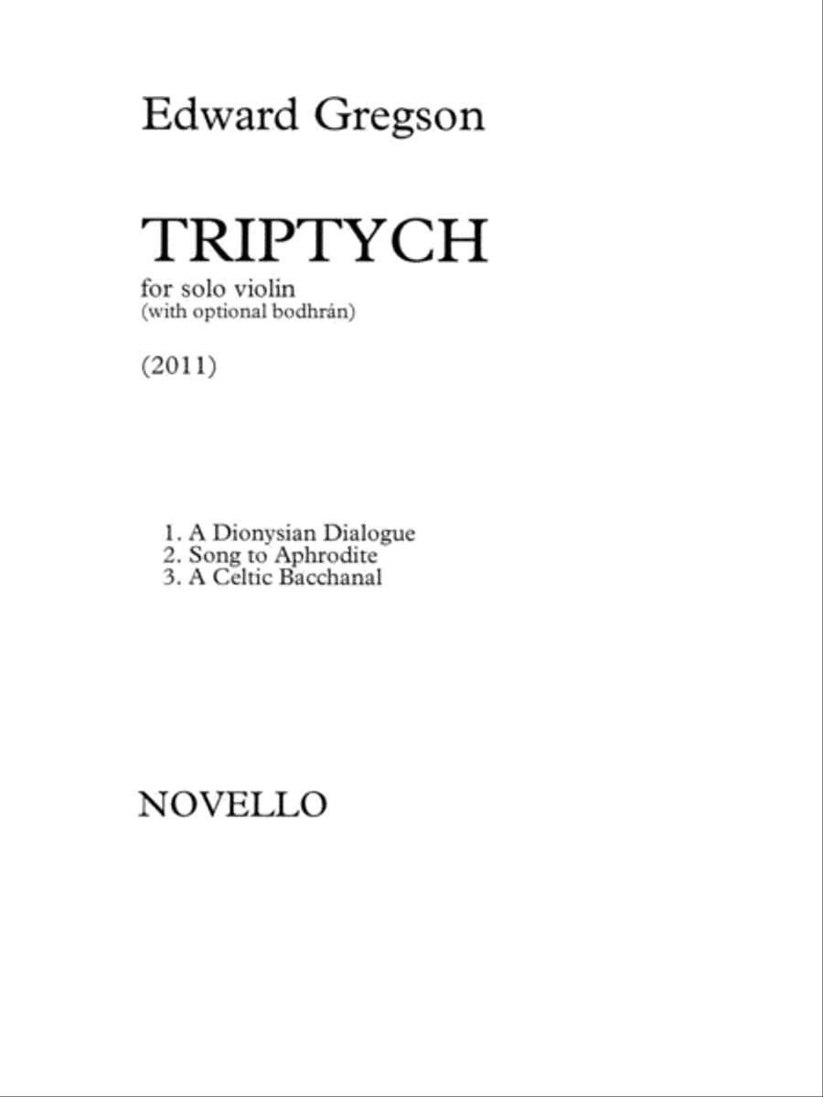 Triptych Violin Solo scores gallery preview page 1