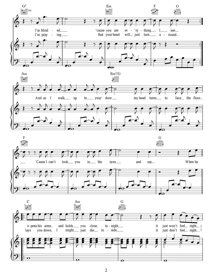 More Than This More Than This Piano, Vocal, Guitar scores gallery preview page 2