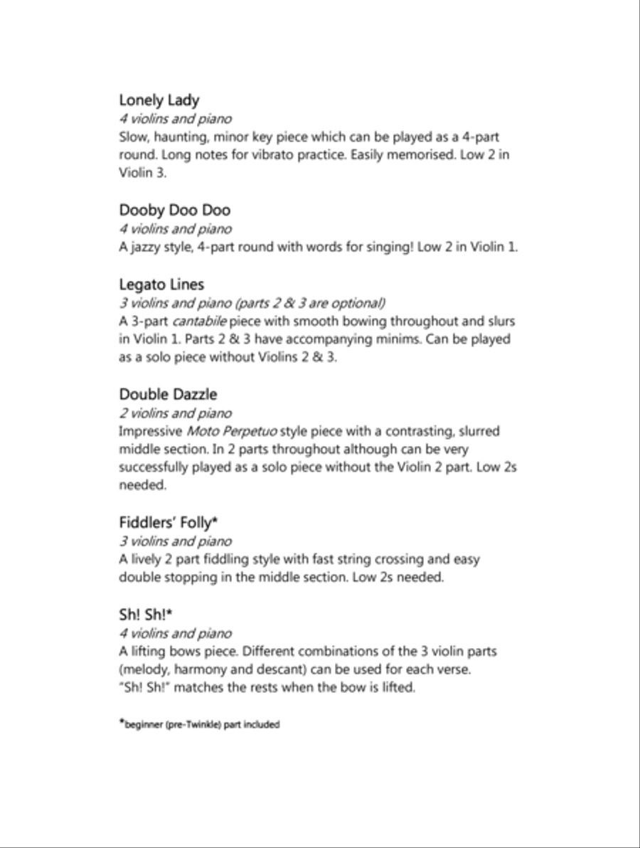 Gems for Violin Ensembles, Book 2 Violin scores gallery preview page 2