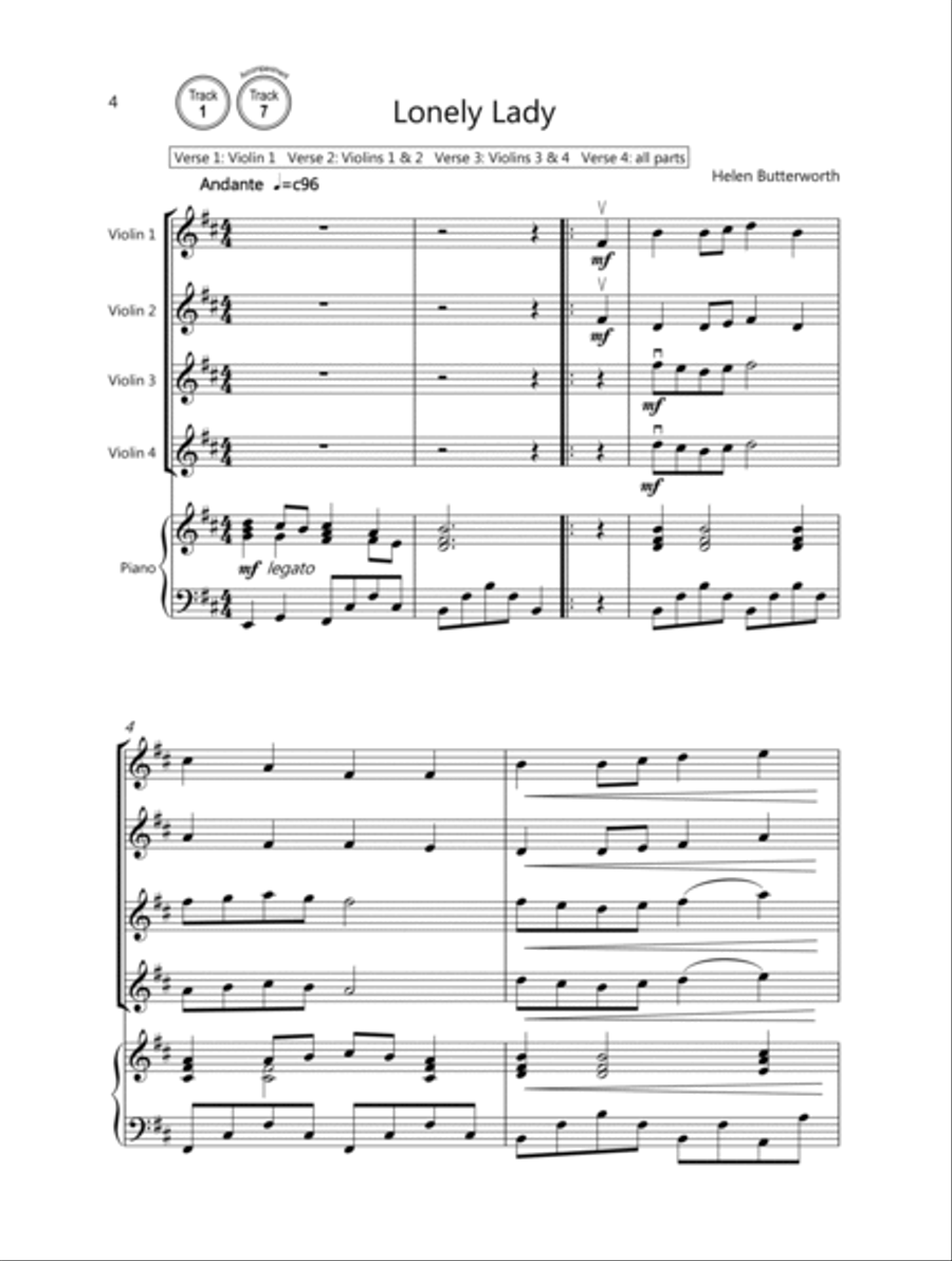 Gems for Violin Ensembles, Book 2 Violin scores gallery preview page 3