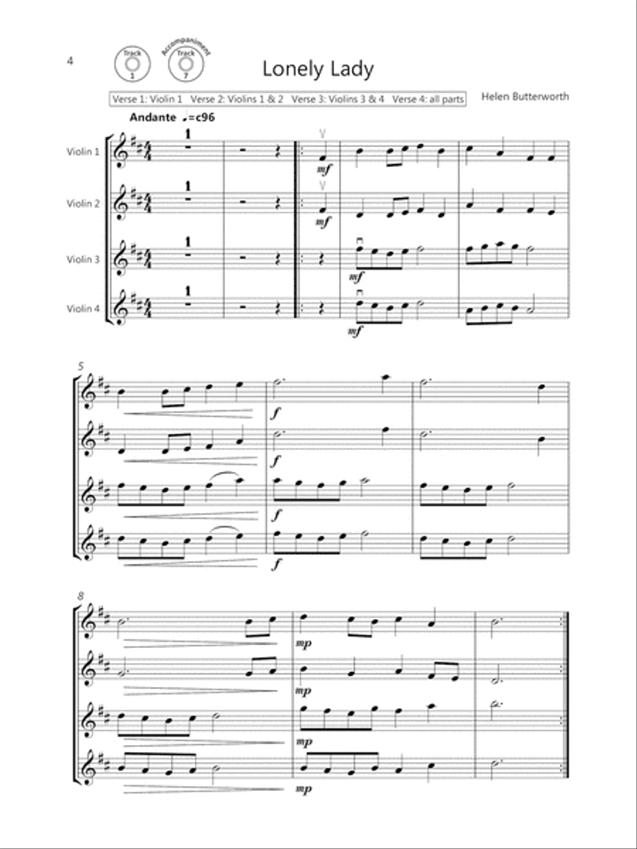 Gems for Violin Ensembles, Book 2 Violin scores gallery preview page 8