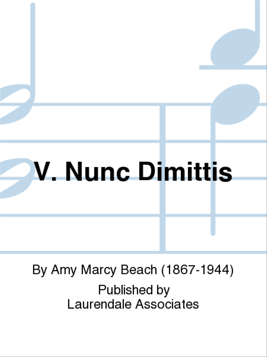 V. Nunc Dimittis V. Nunc Dimittis 4-Part scores gallery preview page 1