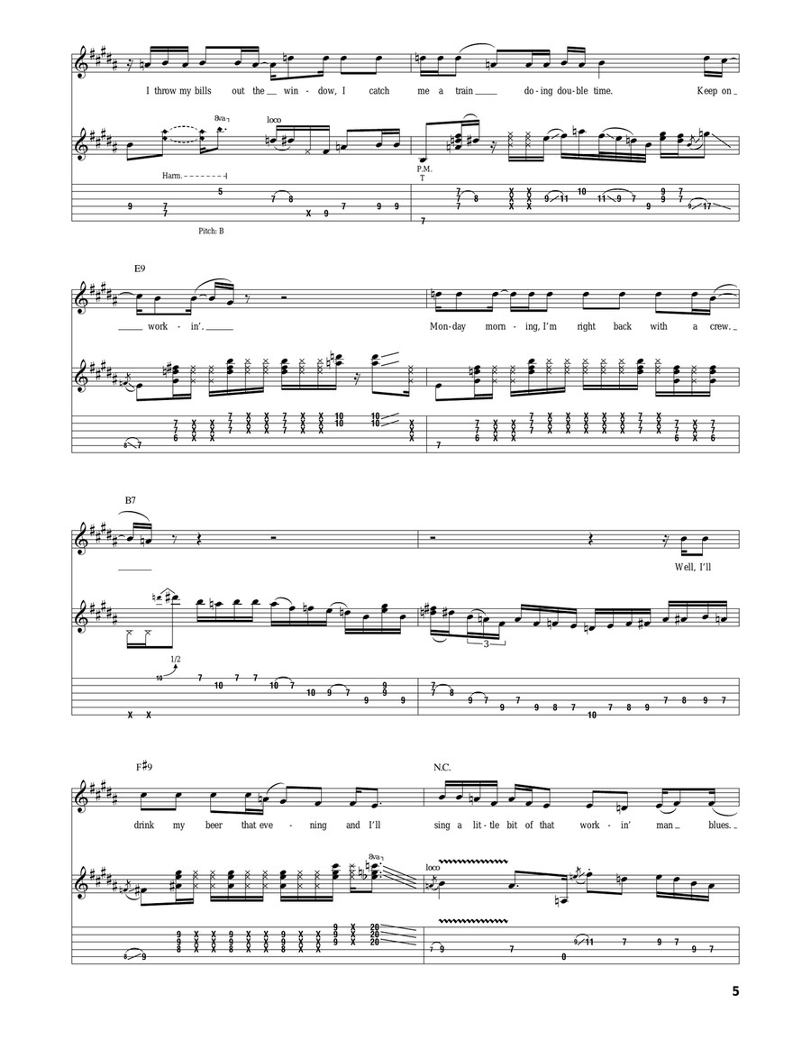 Workin' Man Blues Workin' Man Blues Acoustic Guitar scores gallery preview page 5