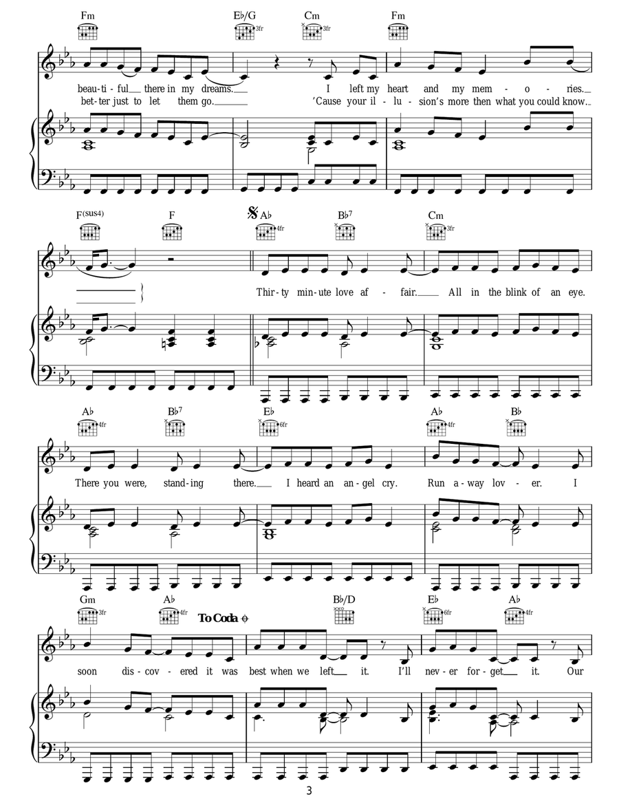 30 Minute Love Affair Acoustic Guitar scores gallery preview page 3