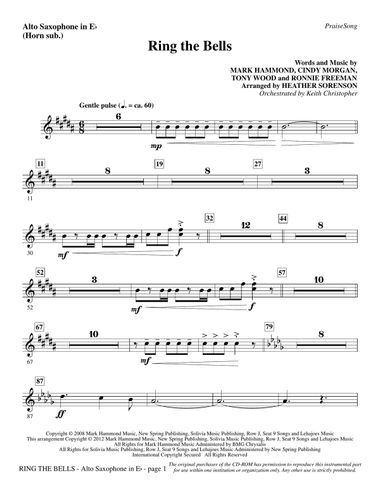 Ring The Bells - Alto Sax (sub. Horn)