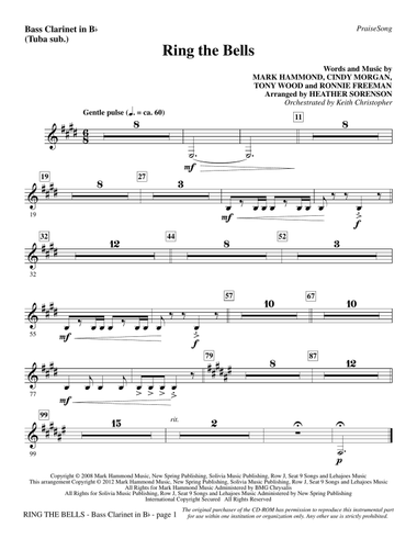 Ring The Bells - Bass Clarinet (sub. Tuba)