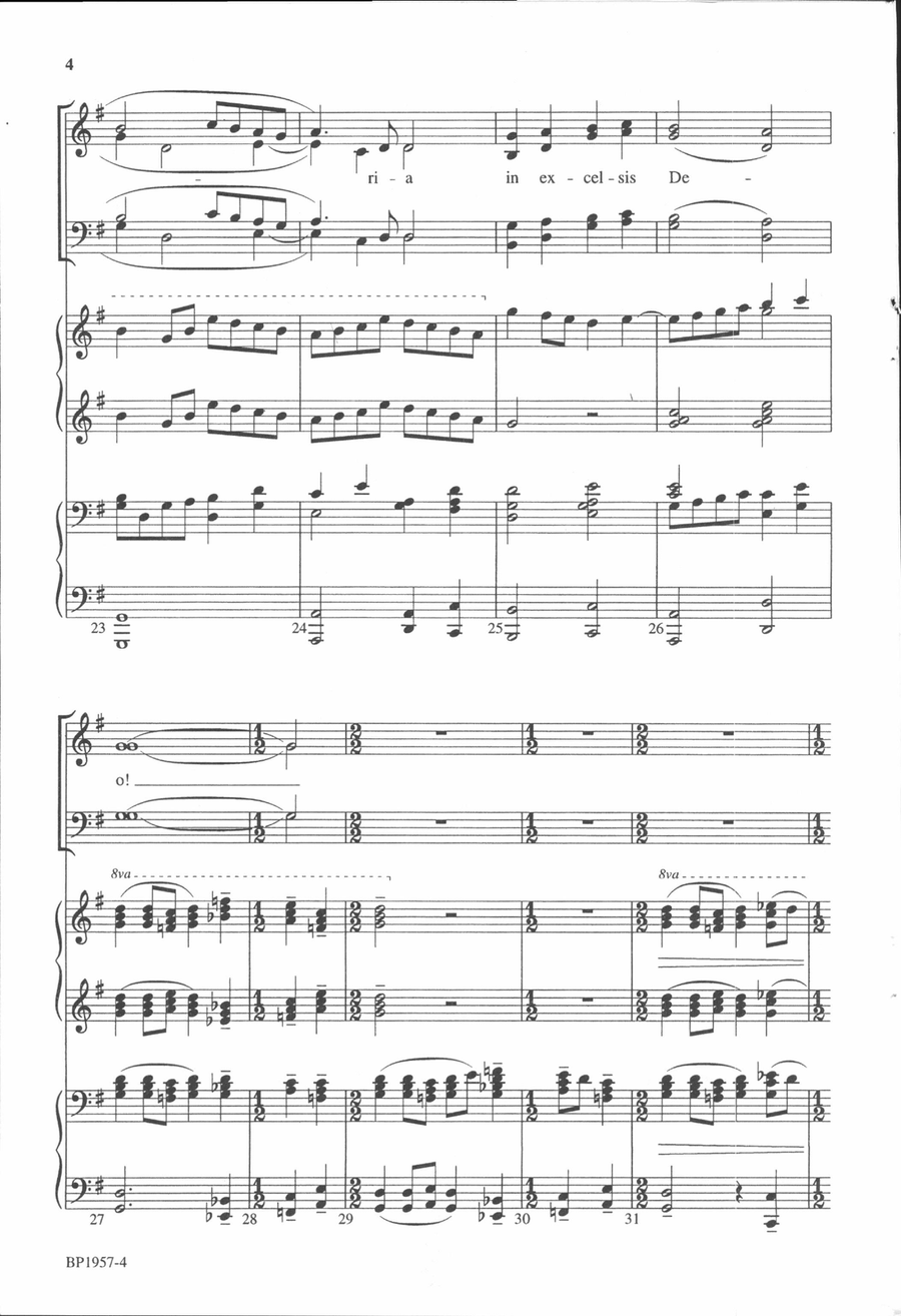 Angels We Have Heard on High - Helvey 4-Part scores gallery preview page 3