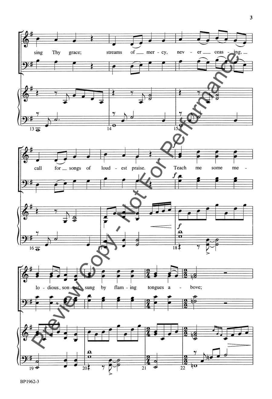 Tune My Heart to Sing God's Praise 4-Part scores gallery preview page 4