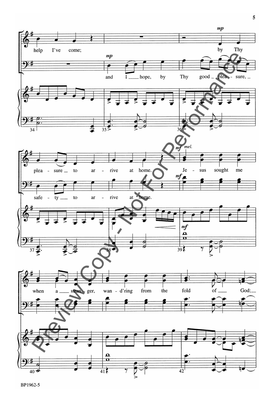Tune My Heart to Sing God's Praise 4-Part scores gallery preview page 6