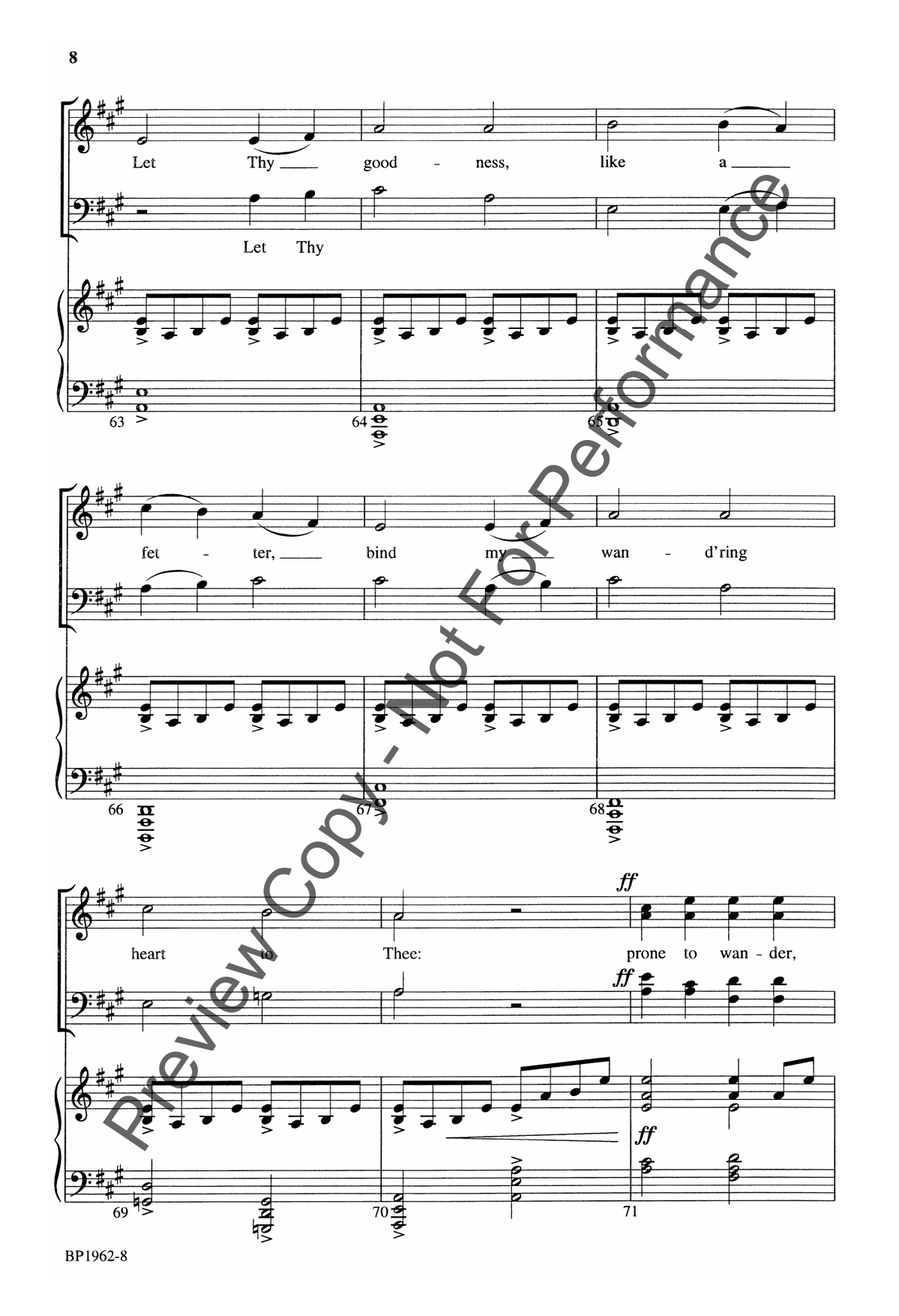 Tune My Heart to Sing God's Praise 4-Part scores gallery preview page 9