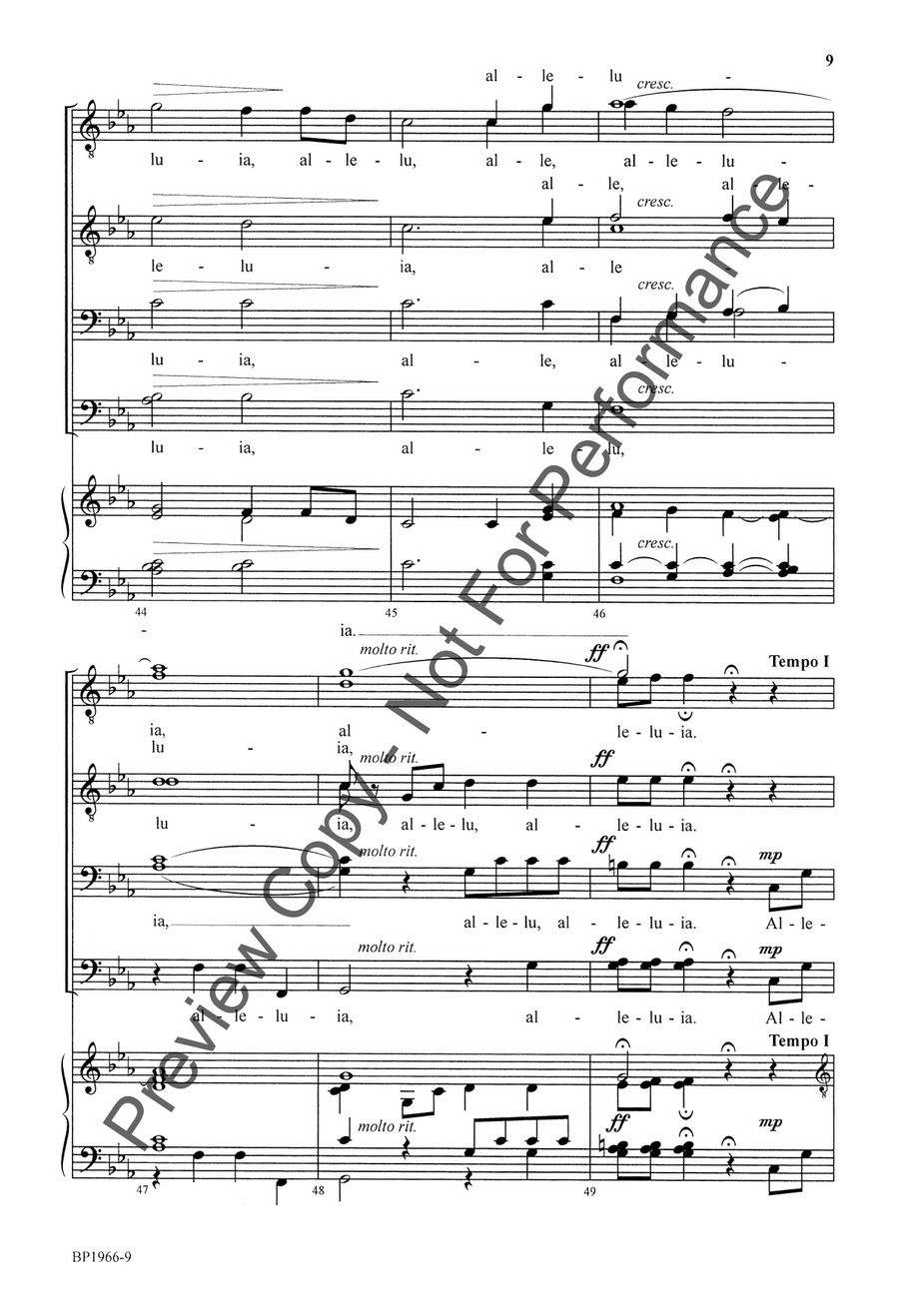 Ukrainian Alleluia - TTBB TTBB scores gallery preview page 9
