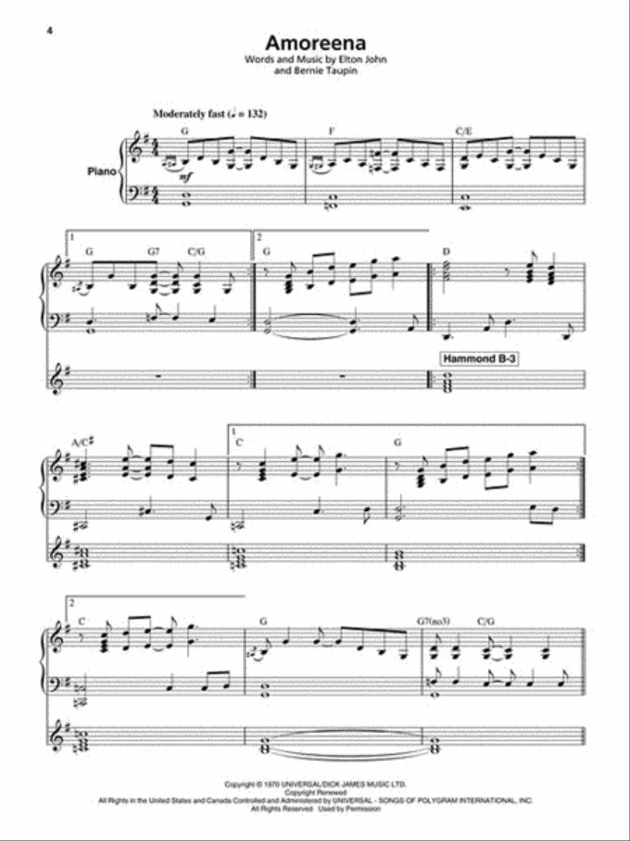 Elton John Favorites Elton John Favorites Piano scores gallery preview page 3