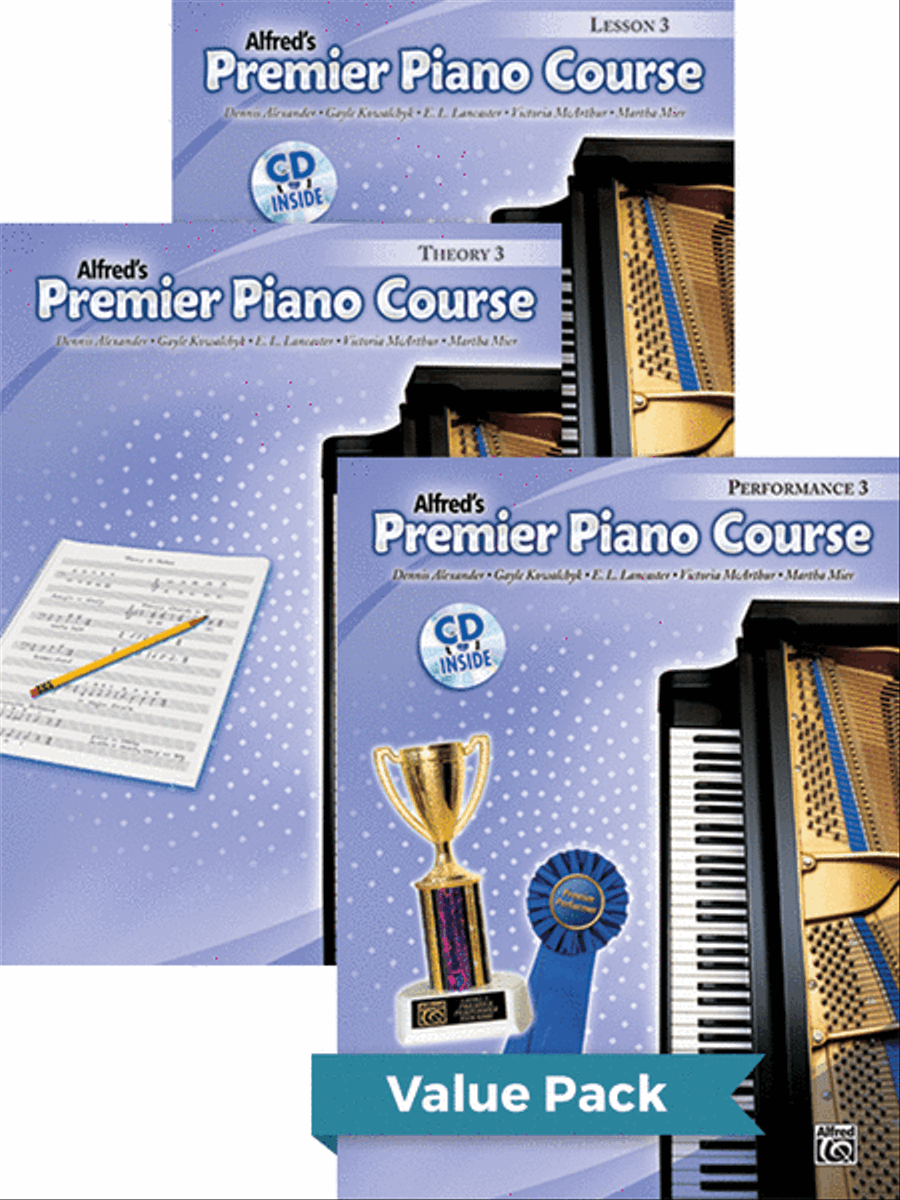 Premier Piano Course, Lesson, Theory & Performance 3 2012 (Value Pack) Piano Method scores gallery preview page 1
