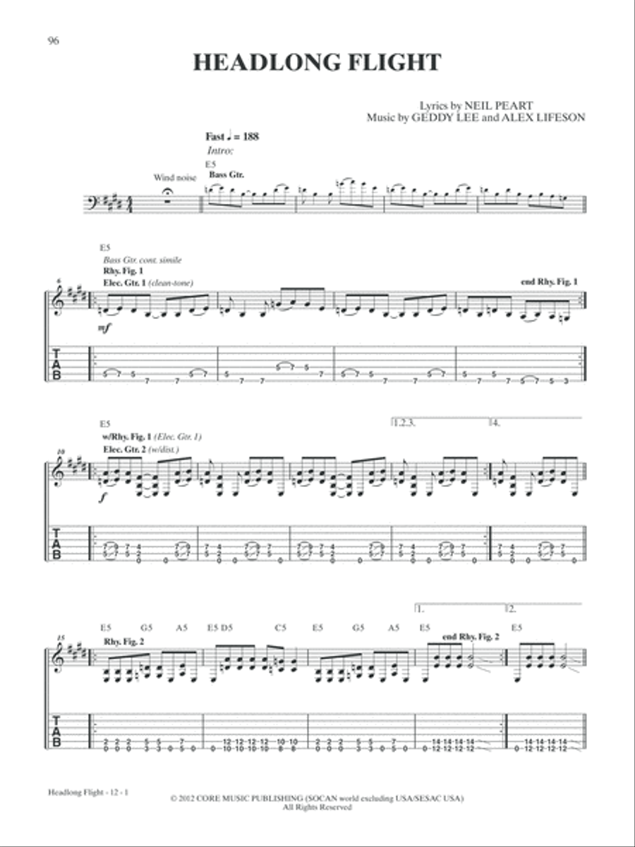 Rush -- Clockwork Angels Electric Guitar scores gallery preview page 5