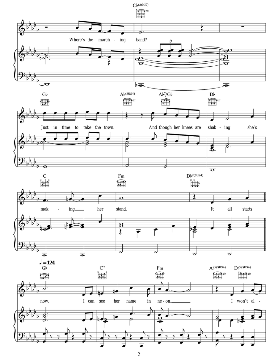 Just Arrived Just Arrived Piano, Vocal, Guitar scores gallery preview page 2