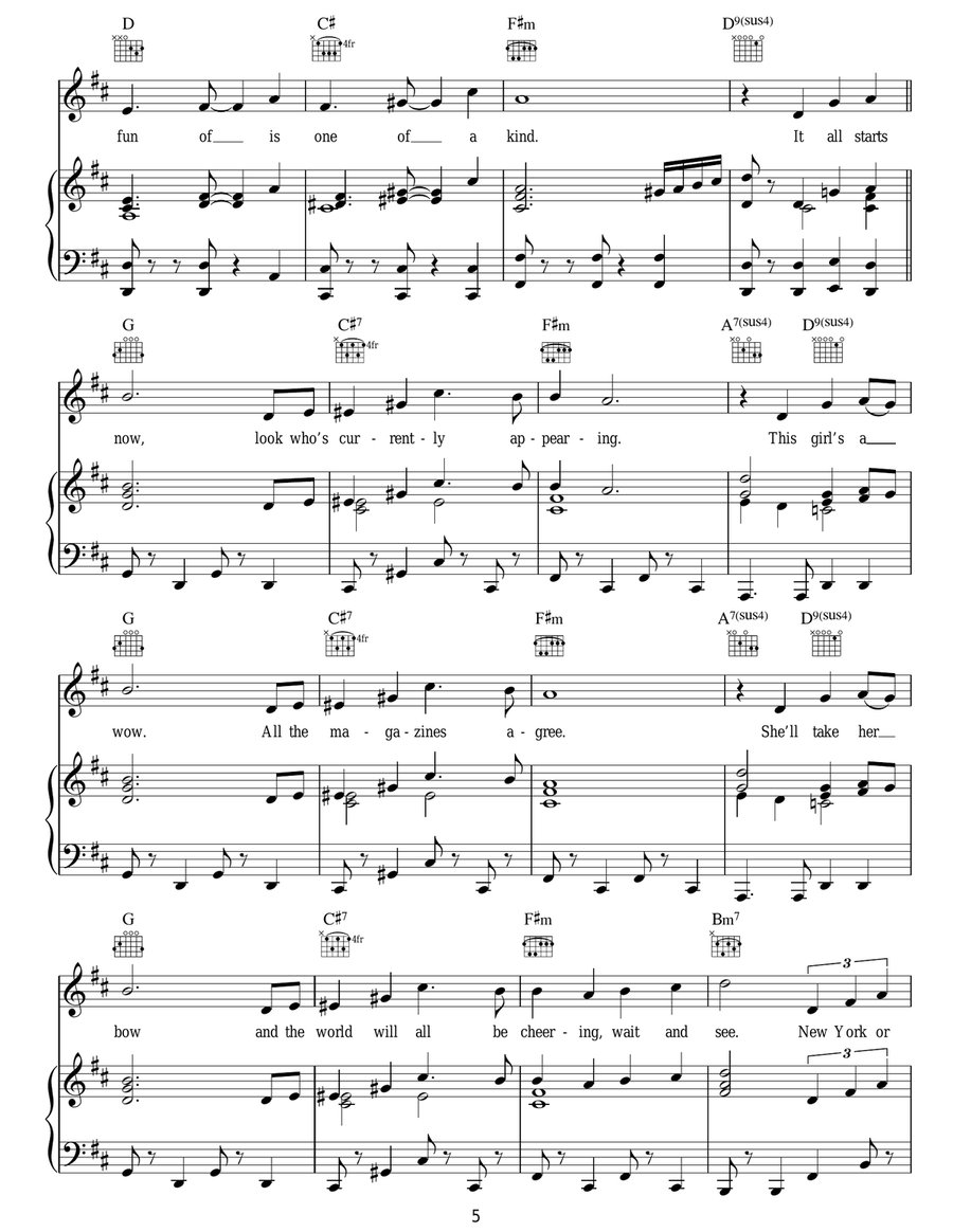 Just Arrived Just Arrived Piano, Vocal, Guitar scores gallery preview page 5