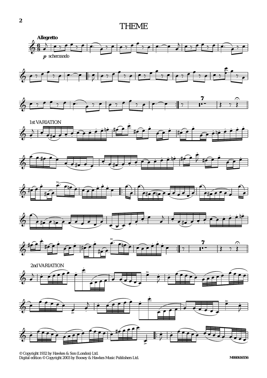 Facilita (Air With Variations) Trumpet Solo scores gallery preview page 2