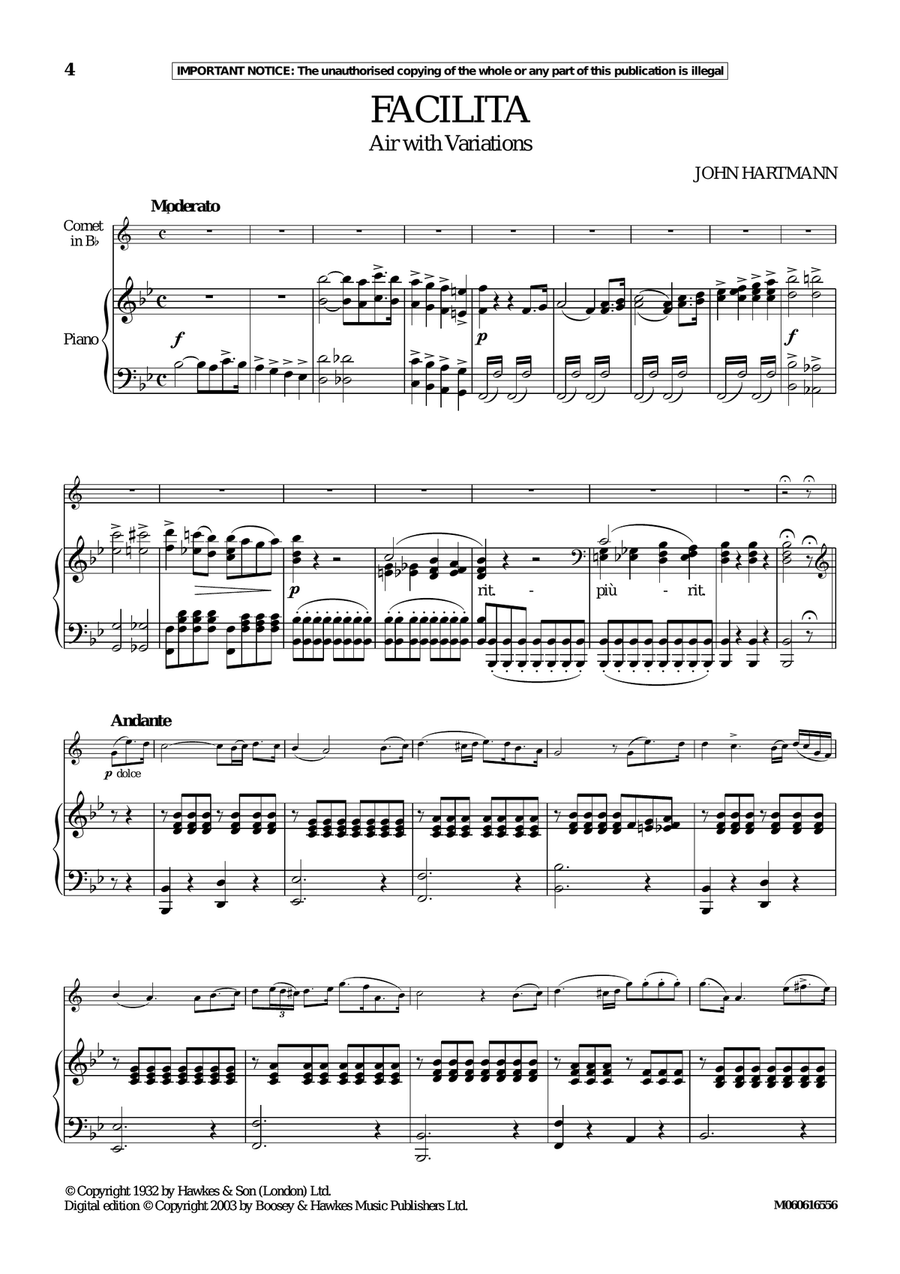 Facilita (Air With Variations) Trumpet Solo scores gallery preview page 4