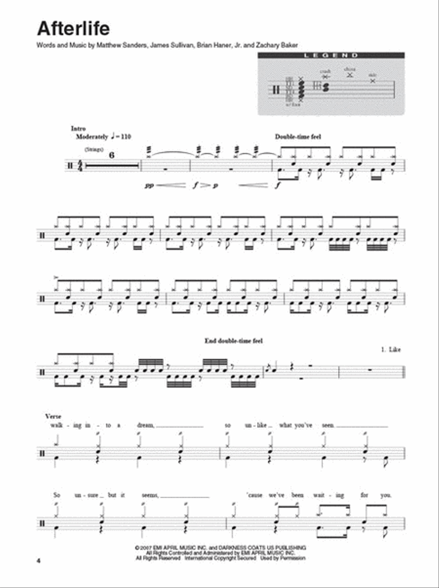 Avenged Sevenfold Percussion scores gallery preview page 4