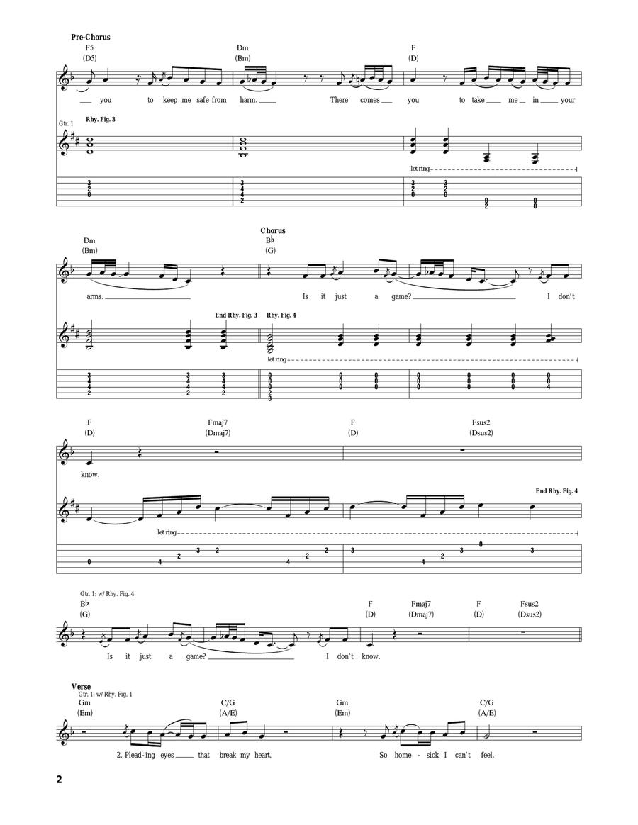 Just A Game Just A Game Acoustic Guitar scores gallery preview page 2