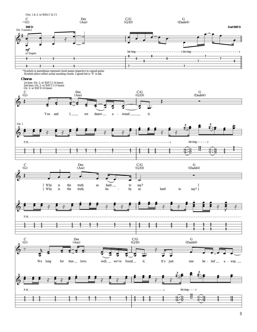 One Belief Away One Belief Away Acoustic Guitar scores gallery preview page 3