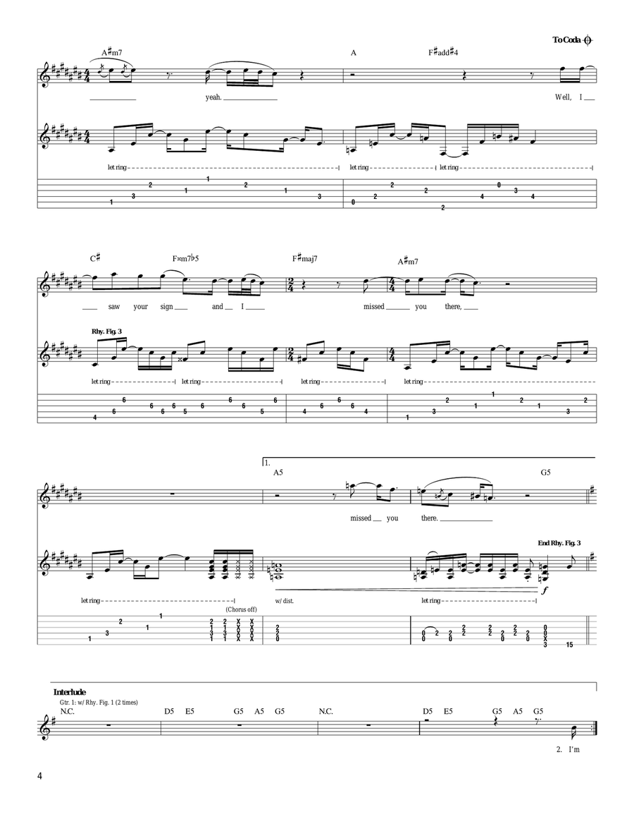 Had To Cry Today Had To Cry Today Acoustic Guitar scores gallery preview page 4
