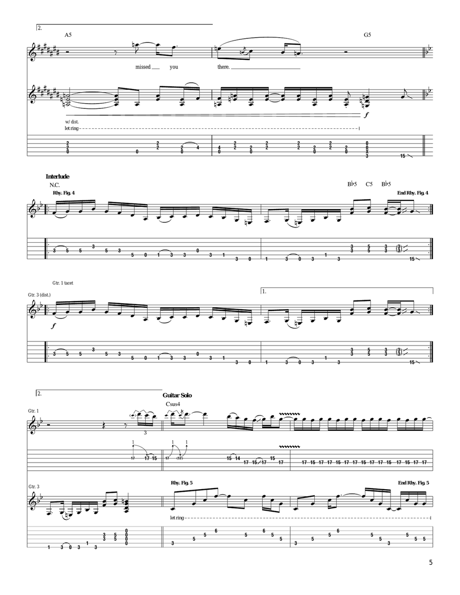 Had To Cry Today Had To Cry Today Acoustic Guitar scores gallery preview page 5