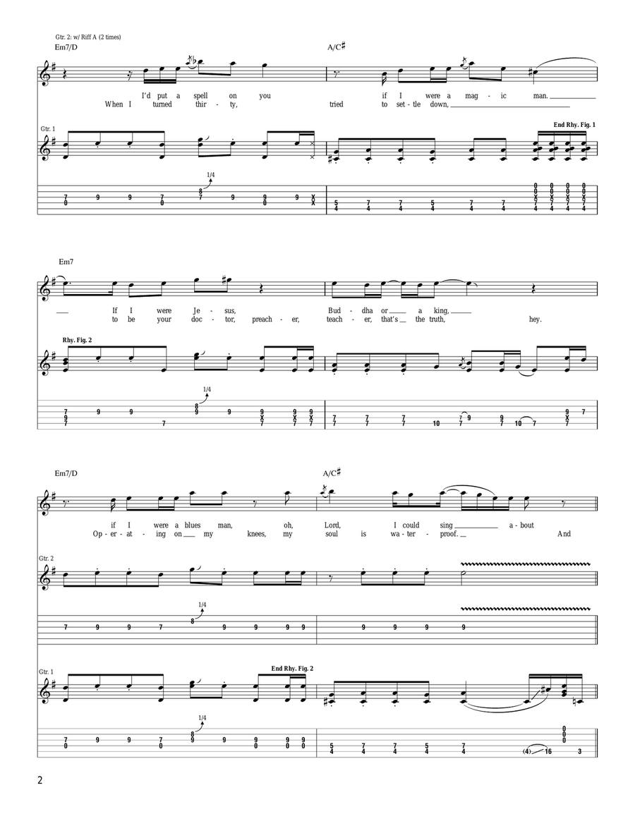 Oh Yeah Oh Yeah Acoustic Guitar scores gallery preview page 2