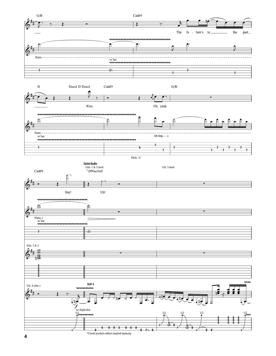 Future In The Past Future In The Past Acoustic Guitar scores gallery preview page 4