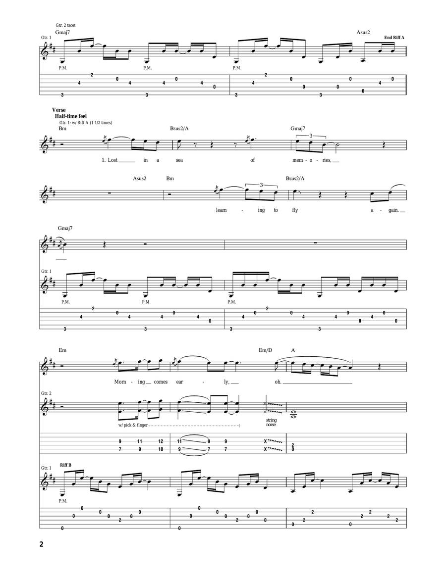 Learning To Fall Learning To Fall Acoustic Guitar scores gallery preview page 2