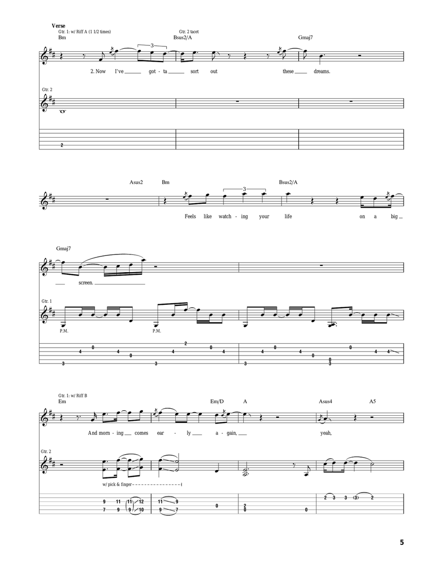 Learning To Fall Learning To Fall Acoustic Guitar scores gallery preview page 5