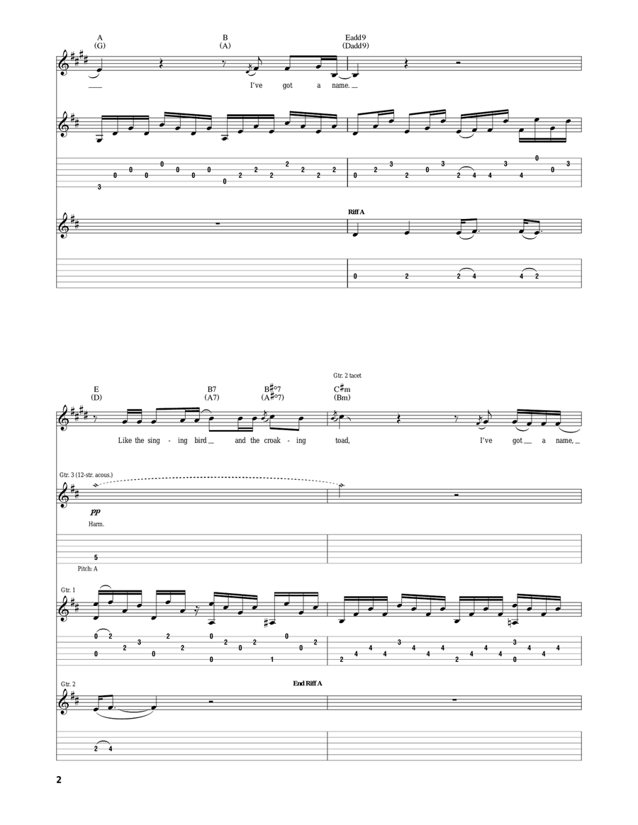 I Got A Name Acoustic Guitar scores gallery preview page 2