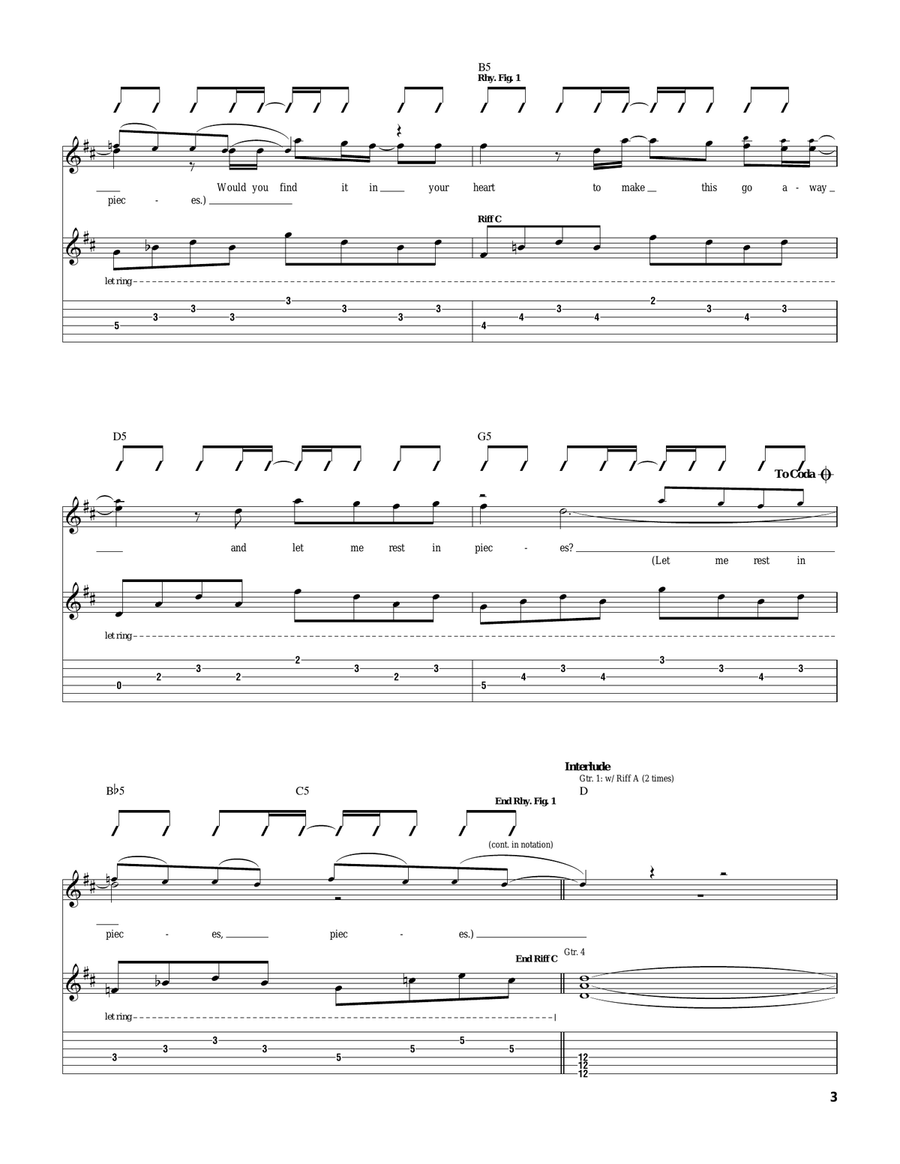 Rest In Pieces Rest In Pieces Acoustic Guitar scores gallery preview page 3