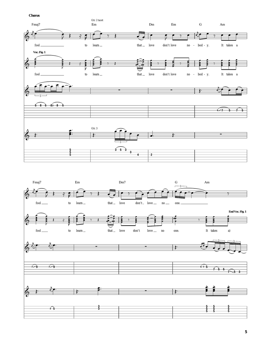 Love Don't Love Nobody Love Don't Love Nobody Acoustic Guitar scores gallery preview page 5