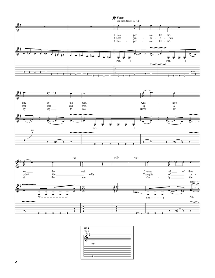 Tooth And Nail Tooth And Nail Acoustic Guitar scores gallery preview page 2