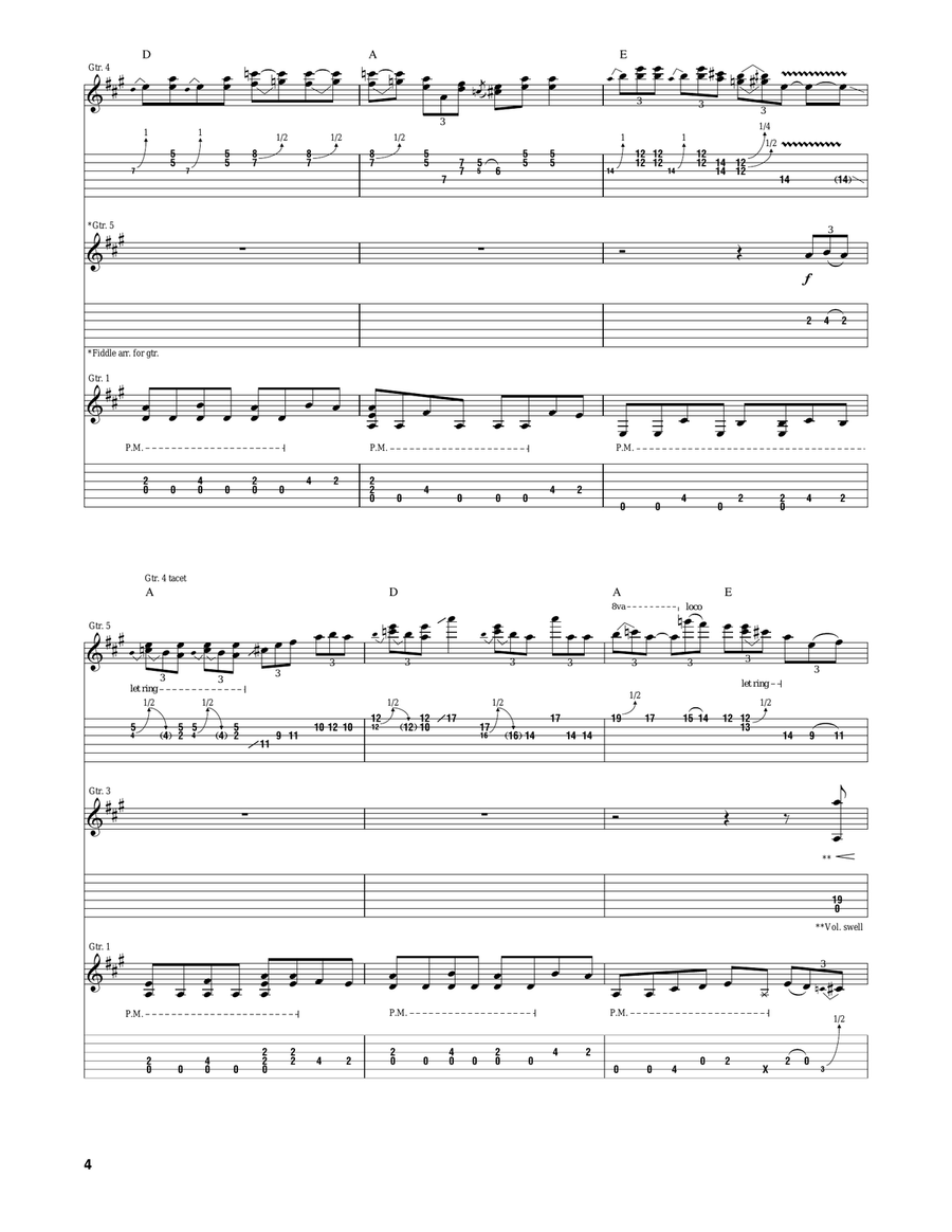 She's Got The Rhythm (And I Got The Blues) Acoustic Guitar scores gallery preview page 4