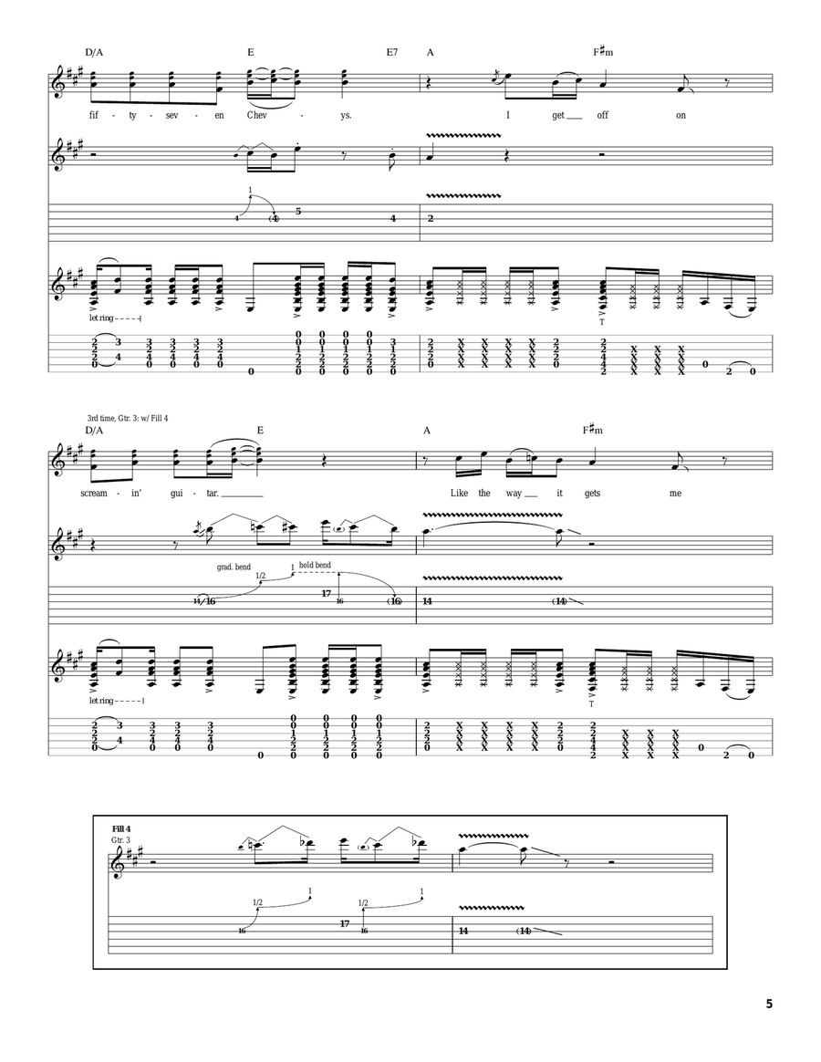 I've Got A Rock 'N' Roll Heart Acoustic Guitar scores gallery preview page 5