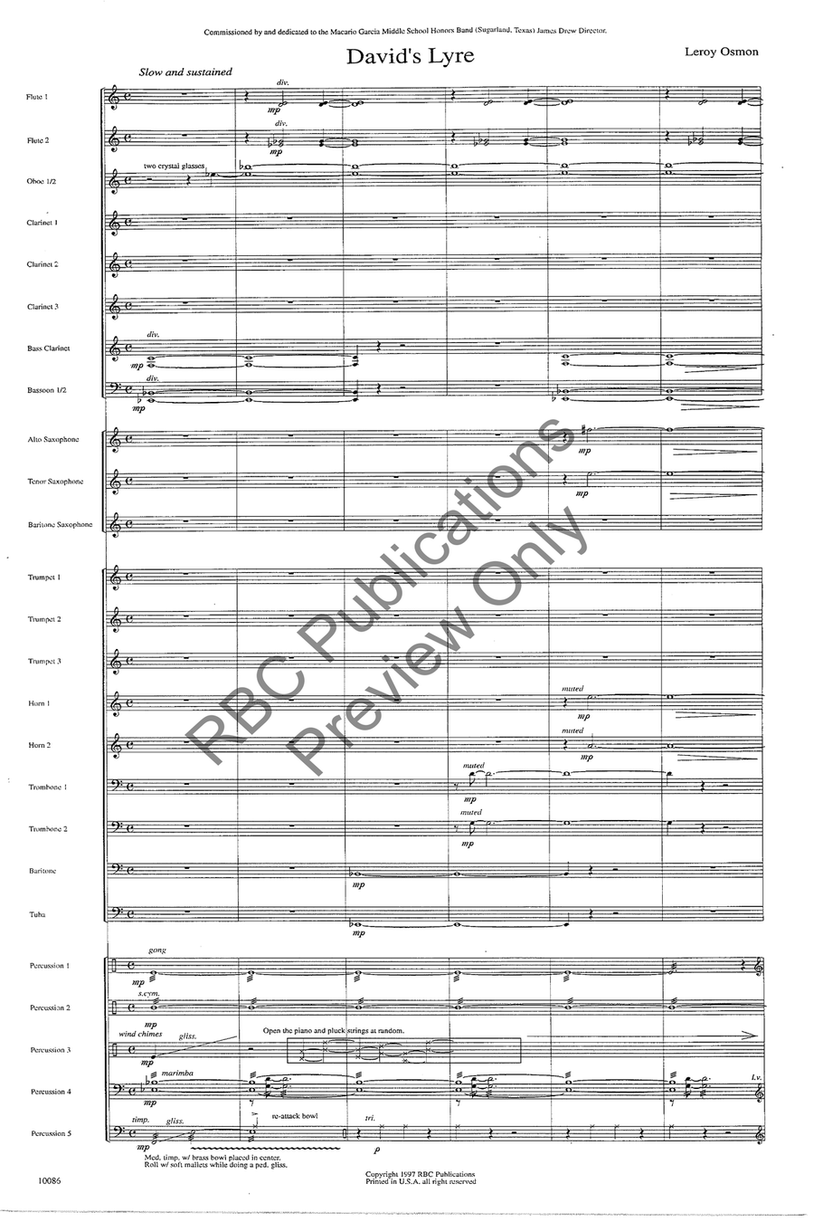 Davids Lyre Concert Band scores gallery preview page 4