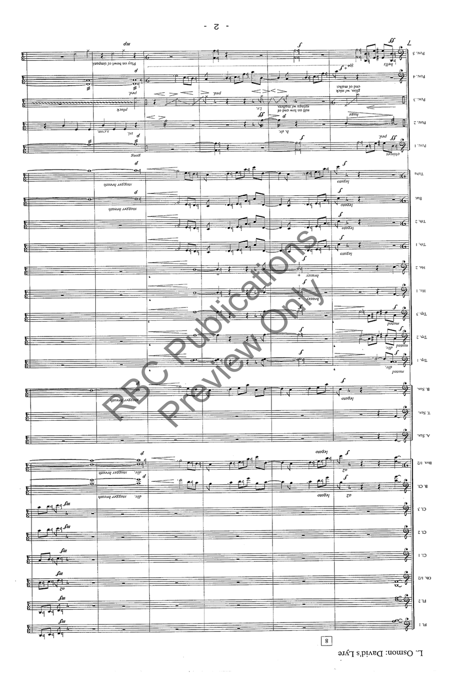 Davids Lyre Concert Band scores gallery preview page 5
