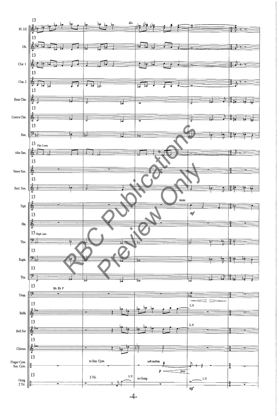 Dim Points Of Light Dim Points Of Light Concert Band scores gallery preview page 7