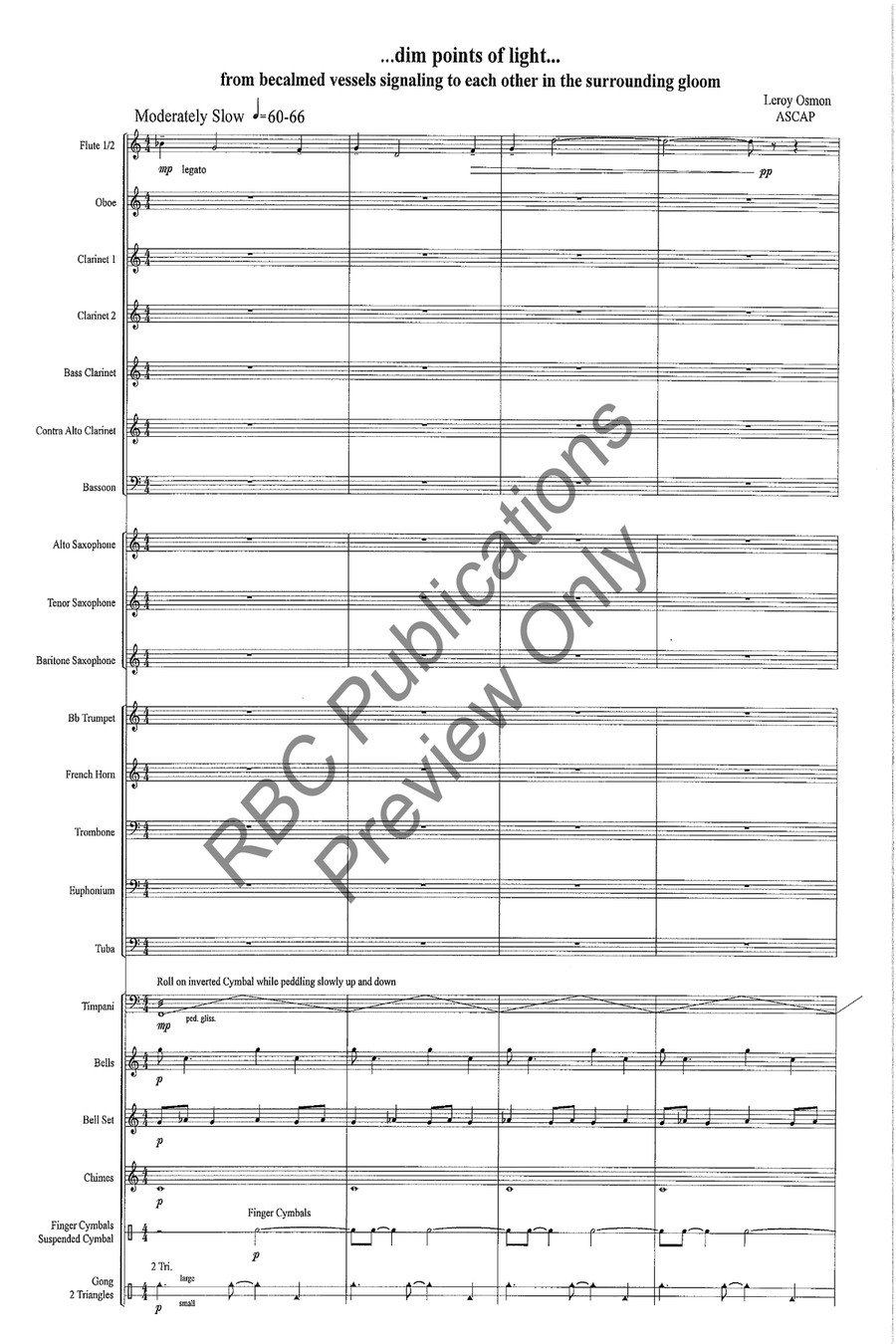 Dim Points Of Light Dim Points Of Light Concert Band scores gallery preview page 4