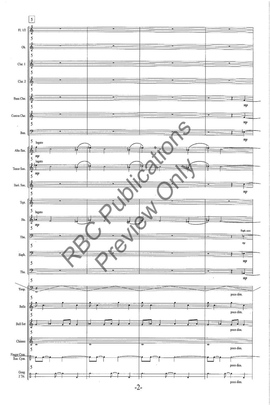 Dim Points Of Light Dim Points Of Light Concert Band scores gallery preview page 5